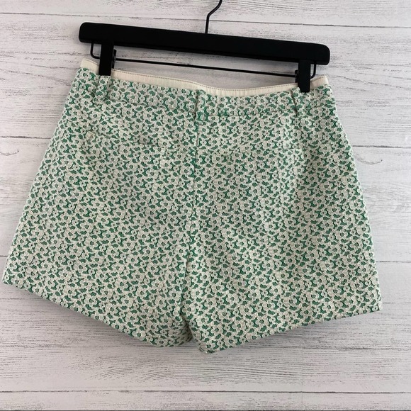 Green Patterned Jean Shorts - Picture 2 of 7